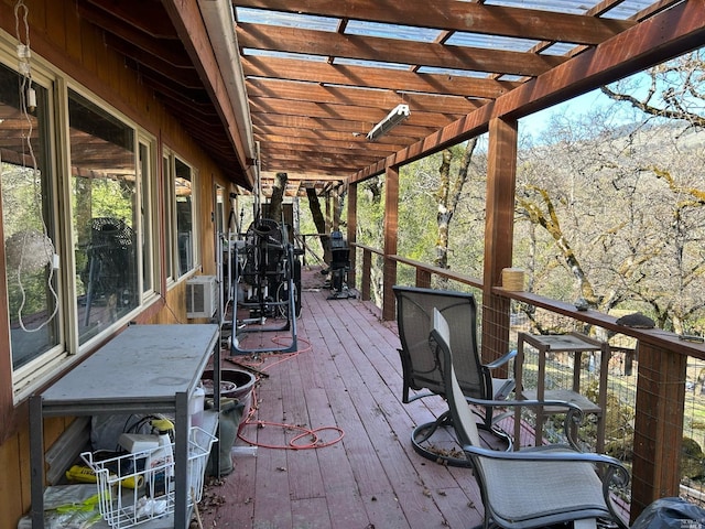 deck with a pergola