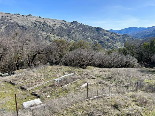 mountain view with a rural view