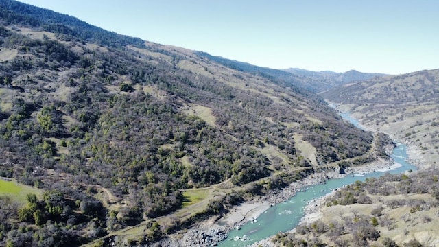 property view of mountains featuring a water view