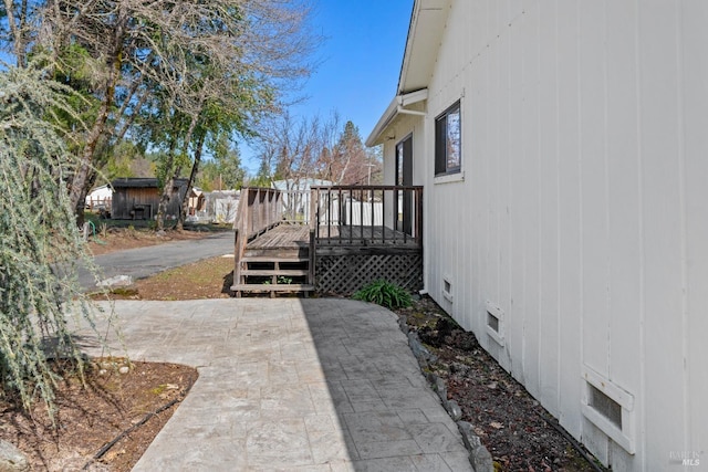 exterior space featuring a deck