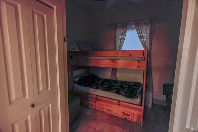 view of tiled bedroom