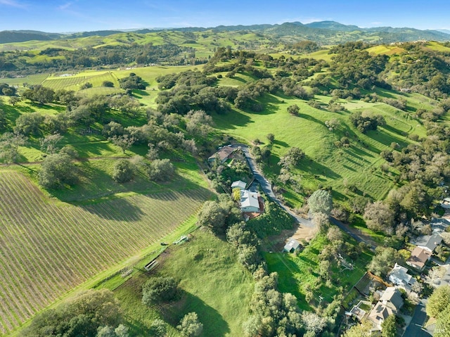 drone / aerial view featuring a rural view