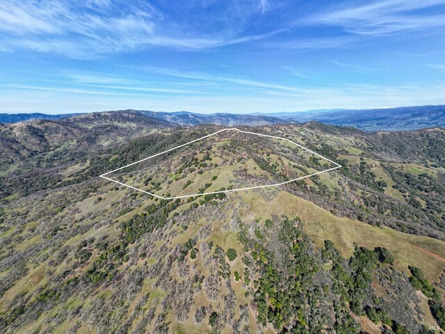 bird's eye view featuring a mountain view