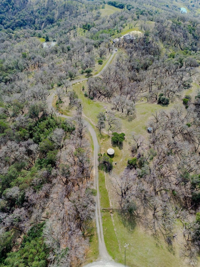 aerial view with a rural view