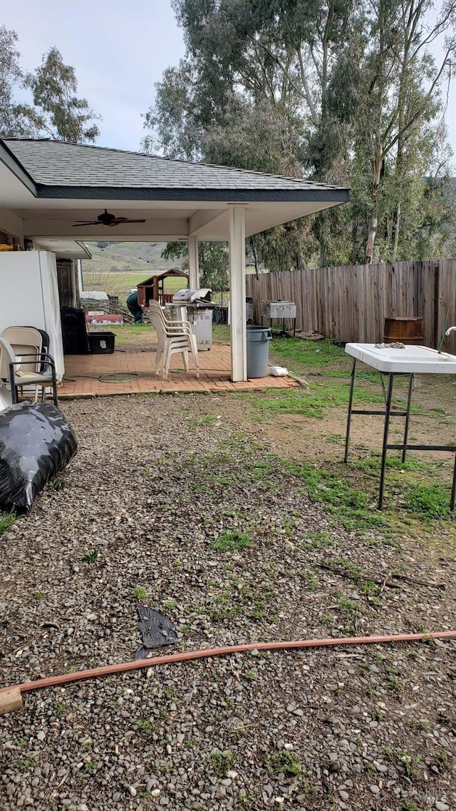 view of yard with a patio