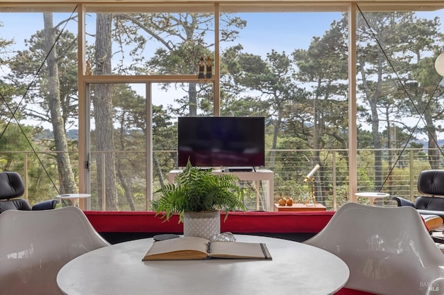 view of sunroom