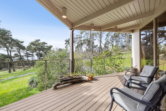 view of wooden deck