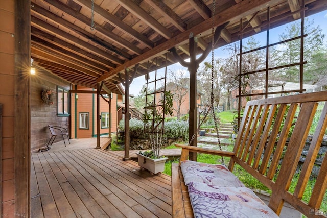 view of wooden terrace