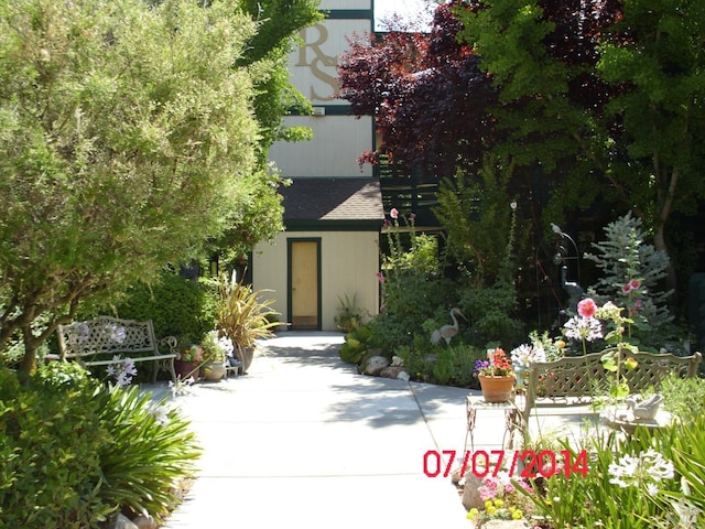 view of front of house with a shingled roof