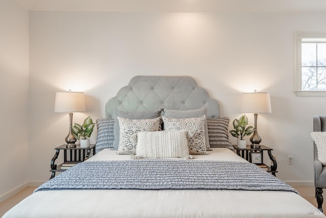 view of carpeted bedroom