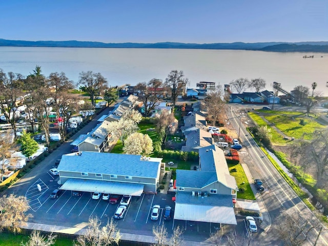 6687 Blue Heron Dr, Upper Lake, CA 95485 - drone / aerial view featuring a water and mountain view