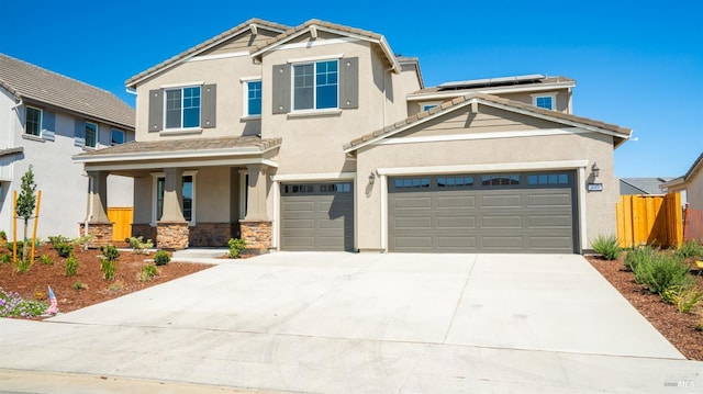 view of front of house featuring a garage