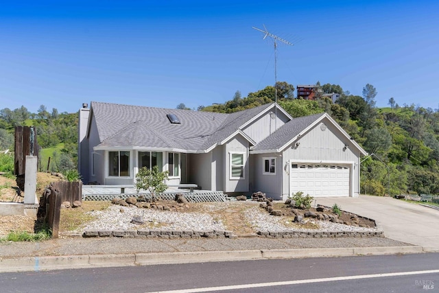 ranch-style home with a garage