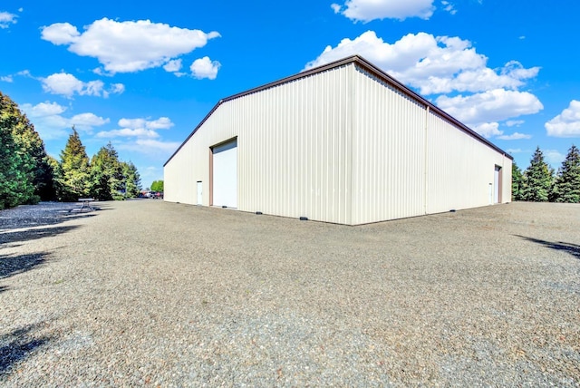 view of pole building