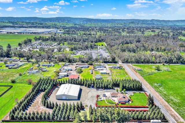 aerial view featuring a mountain view