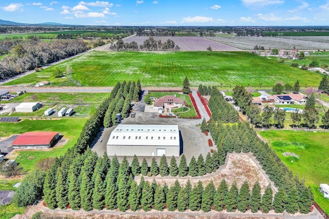 drone / aerial view with a rural view