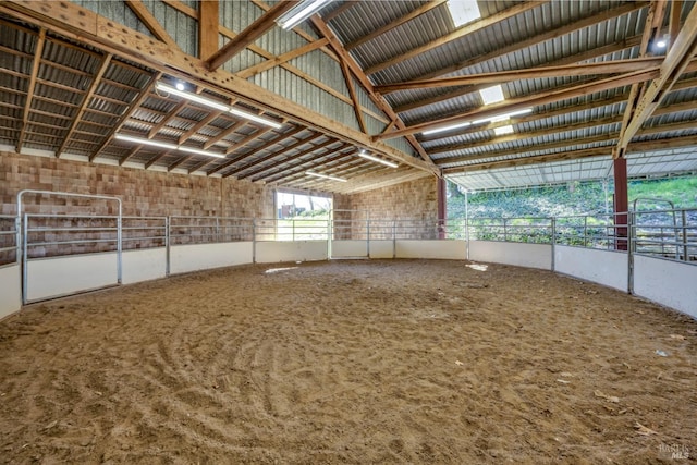 view of horse barn