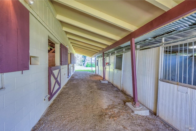 view of horse barn