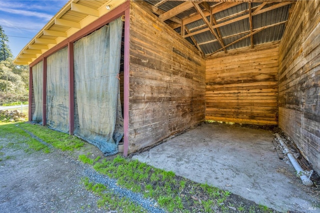 view of horse barn