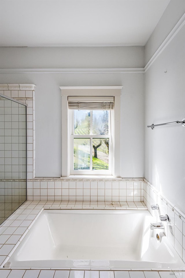 bathroom featuring a tub