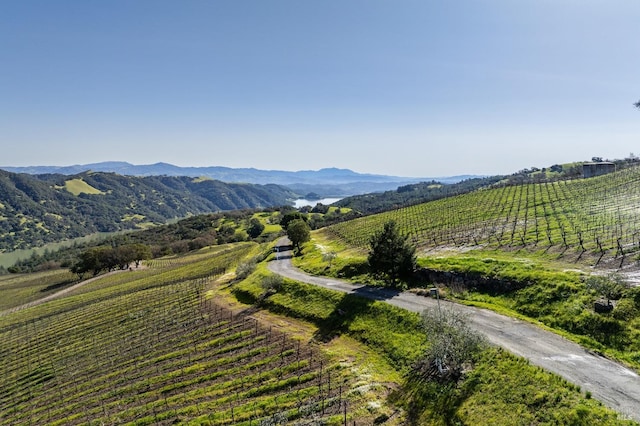 property view of mountains with a rural view