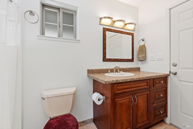 201 Pine Ridge Rd, Ukiah, CA 95482 - bathroom with tile patterned flooring, toilet, and vanity
