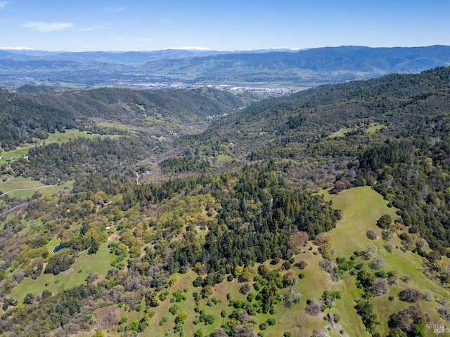 201 Pine Ridge Rd, Ukiah, CA 95482 - aerial view with a view of trees and a mountain view
