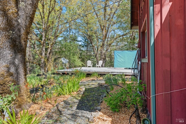 201 Pine Ridge Rd, Ukiah, CA 95482 - view of yard with a deck