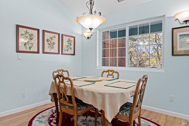 201 Pine Ridge Rd, Ukiah, CA 95482 - dining area with light wood-style floors, baseboards, and visible vents