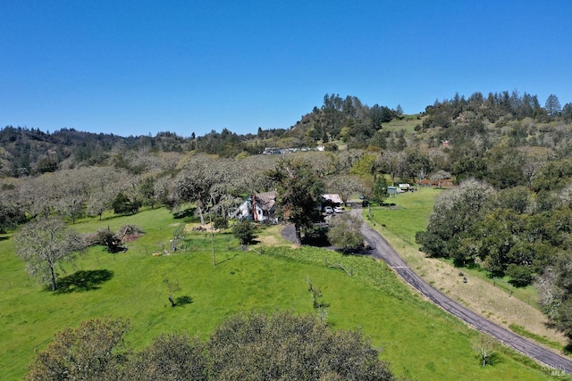 bird's eye view featuring a rural view