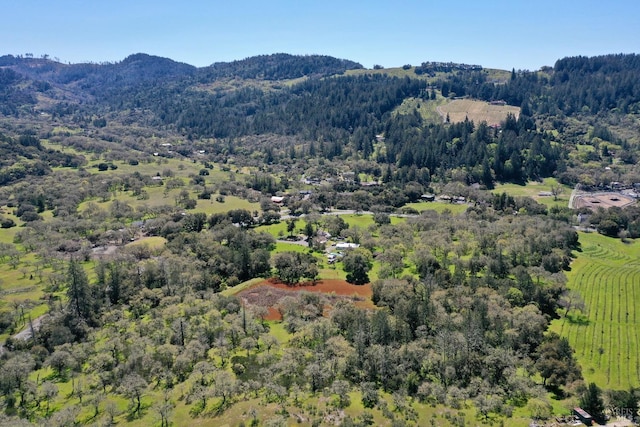 aerial view featuring a mountain view