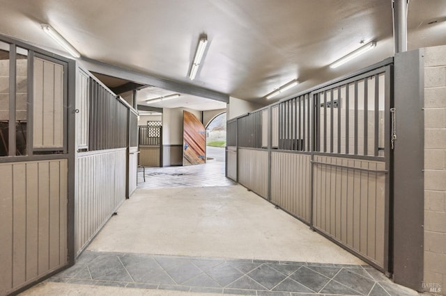 interior space with concrete floors