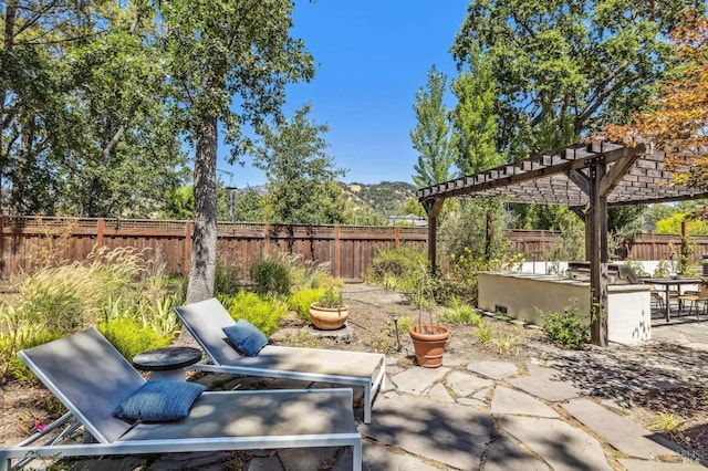 view of patio with a pergola