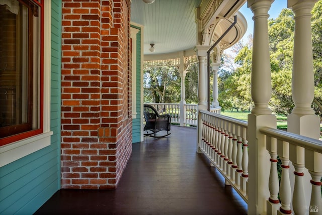 balcony with a porch