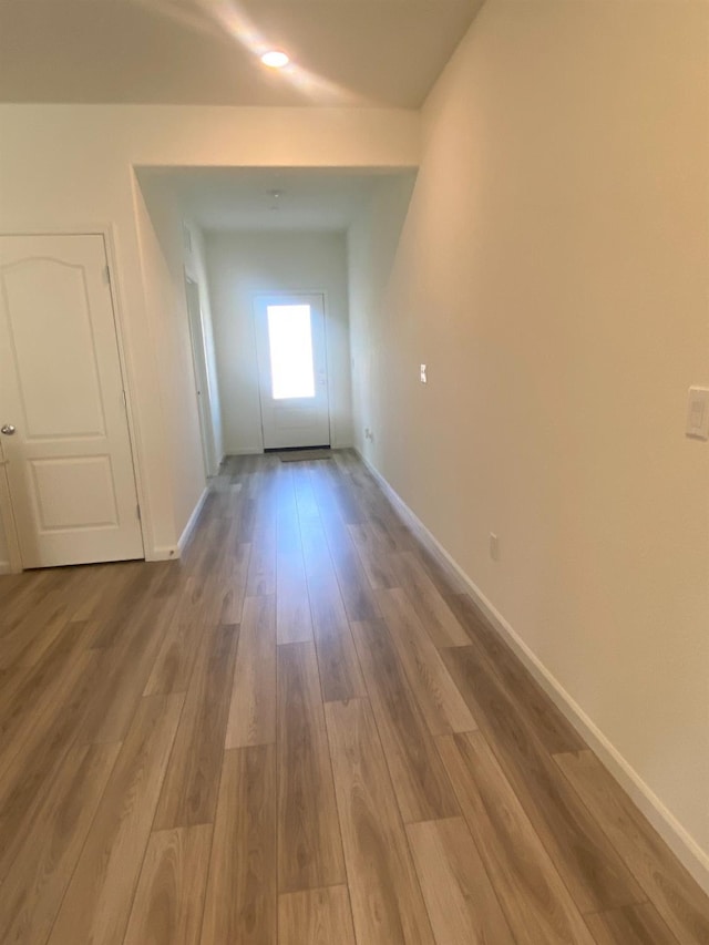 interior space featuring hardwood / wood-style flooring