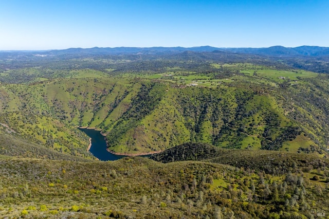 aerial view featuring a mountain view