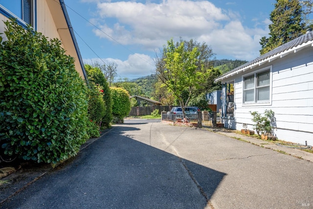 exterior space featuring fence