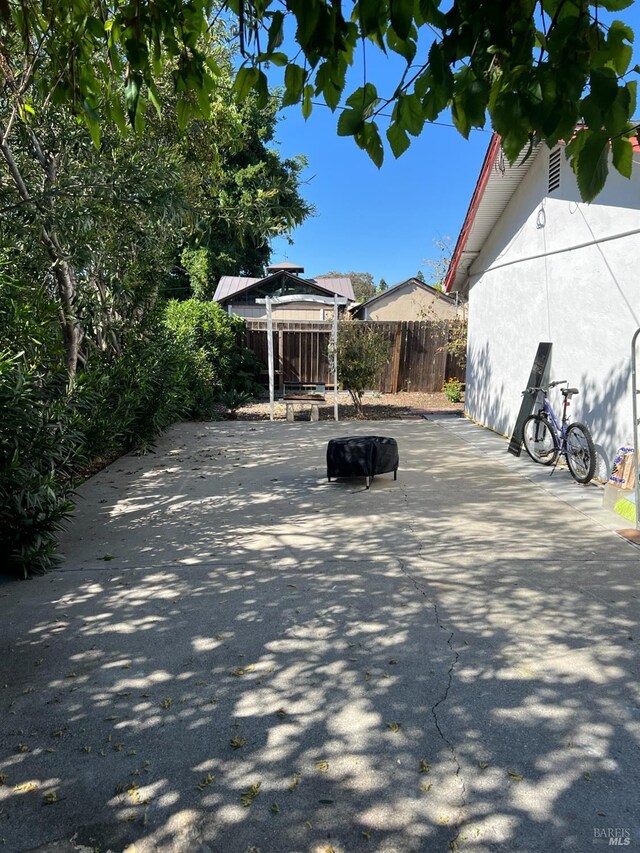 view of patio / terrace featuring a gazebo