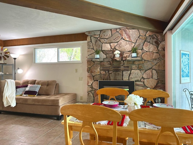 4013 Lakeview Dr, Nice, CA 95464 - tiled living room with a fireplace