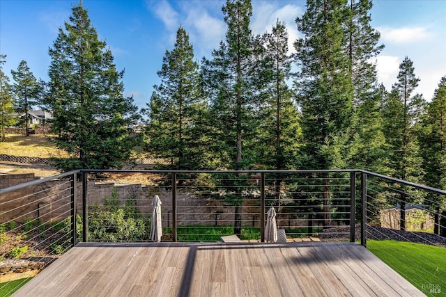 view of wooden deck