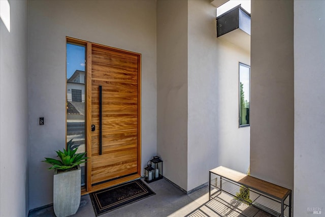 view of doorway to property