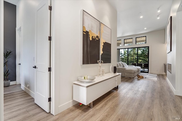 interior space with light wood-type flooring