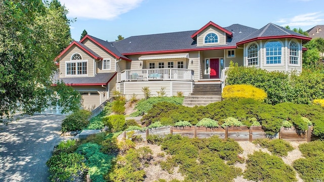 view of front of home featuring a garage