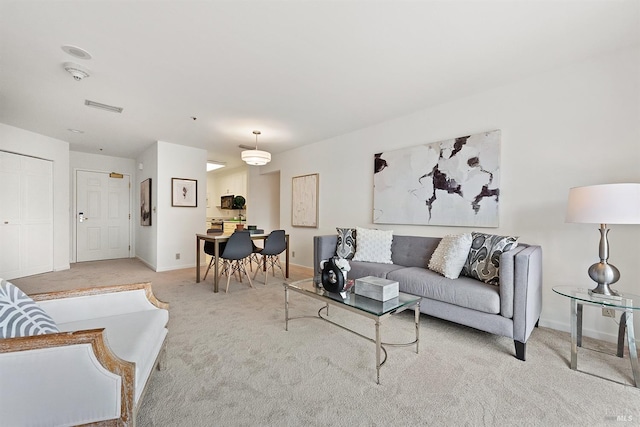 view of carpeted living room