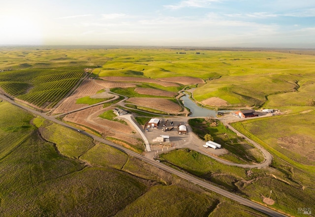 drone / aerial view featuring a rural view