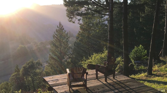 view of deck at dusk