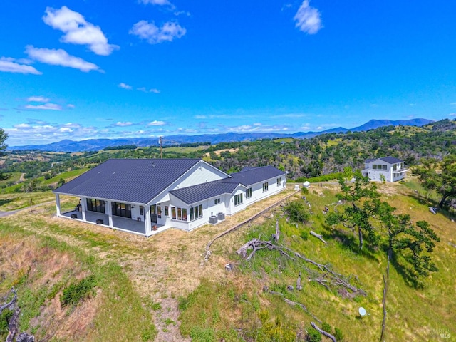 aerial view featuring a mountain view