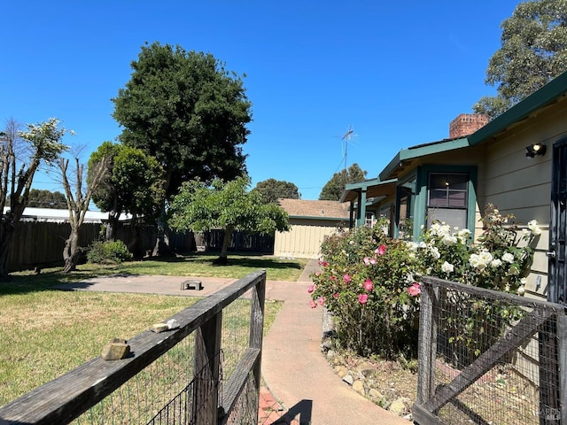 view of yard with a patio