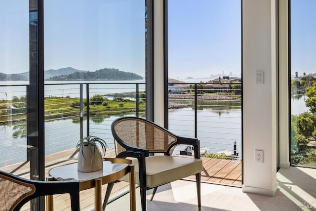 431 E Strawberry Dr, Mill Valley, CA 94941 - balcony featuring a water and mountain view