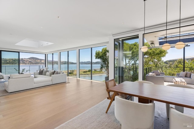 431 E Strawberry Dr, Mill Valley, CA 94941 - sunroom / solarium with a water view and a skylight